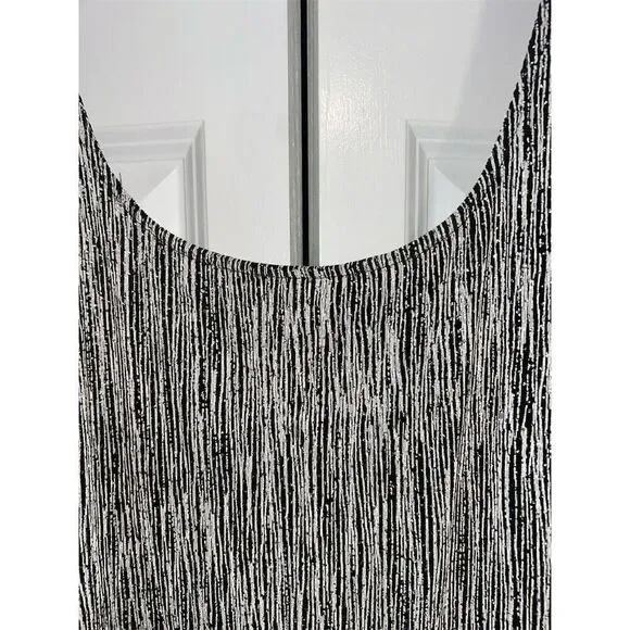 Alex Evenings Women's Sleeveless Glitter Tank Top Black 1X Party - Picture 2 of 4